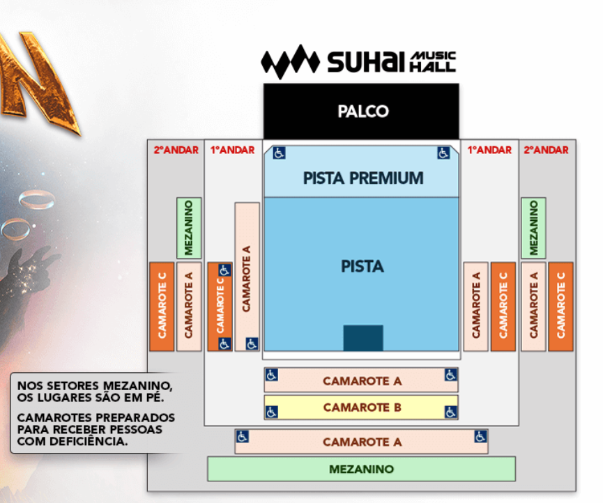 Mapa do Suhai Music Hall