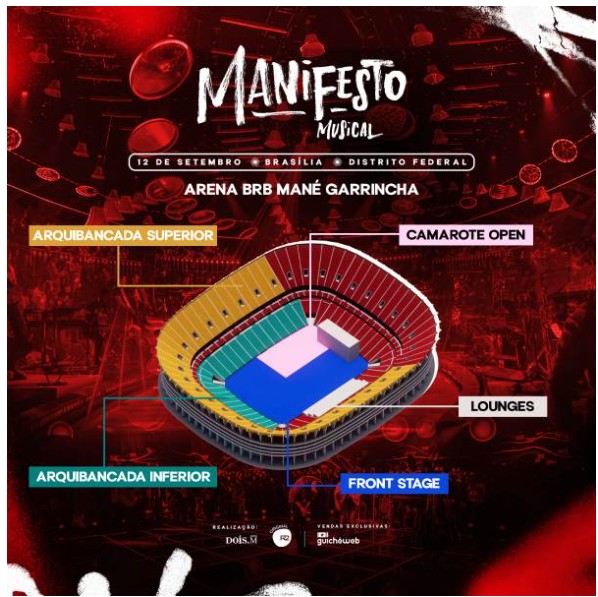Mapa do Arena BRB Mané Garrincha