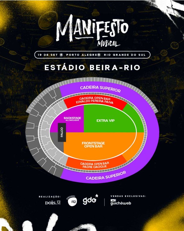 Mapa do Estádio Beira-Rio