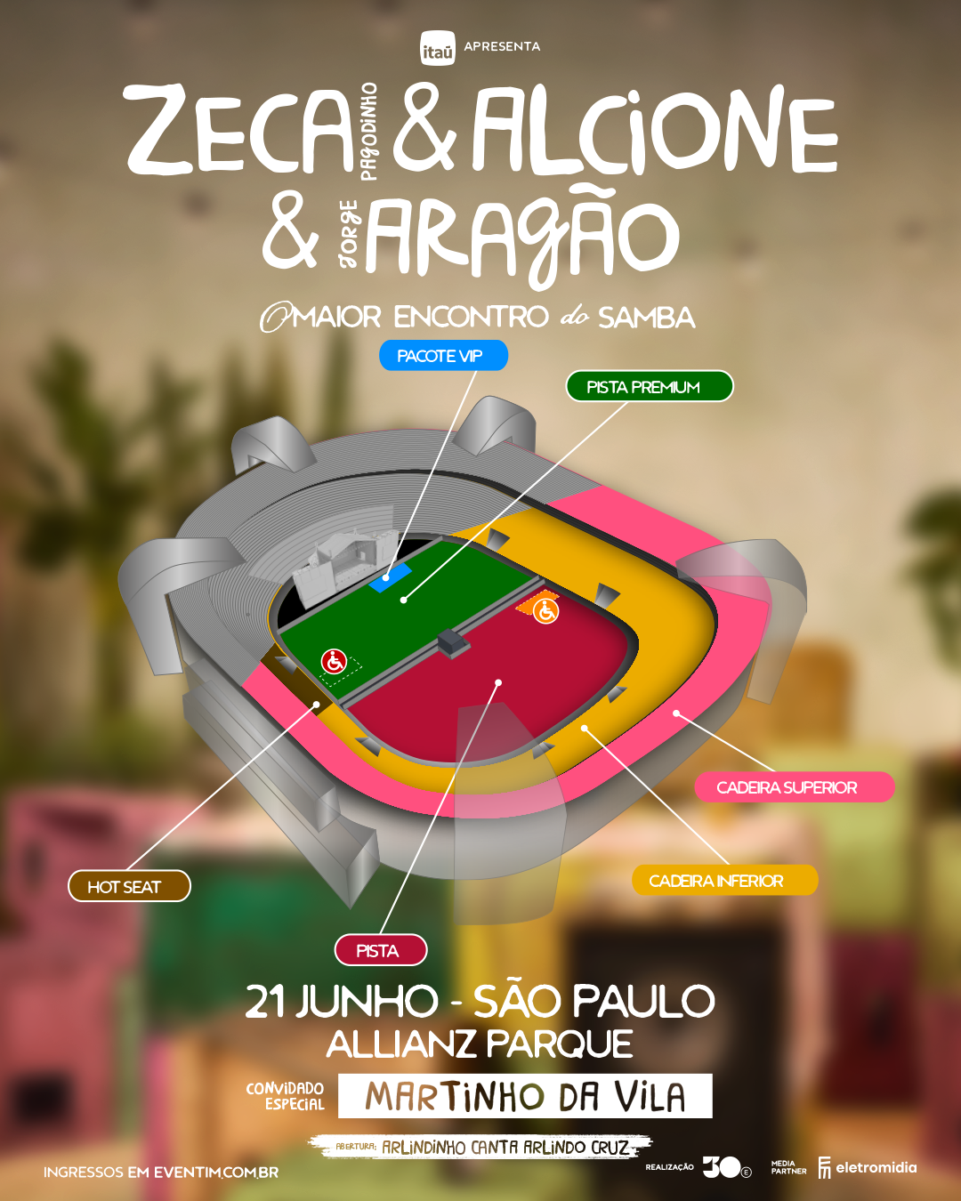 Mapa do  Allianz Parque