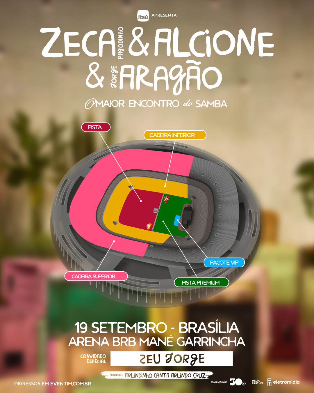 Mapa do Arena Brb Mané Garrincha