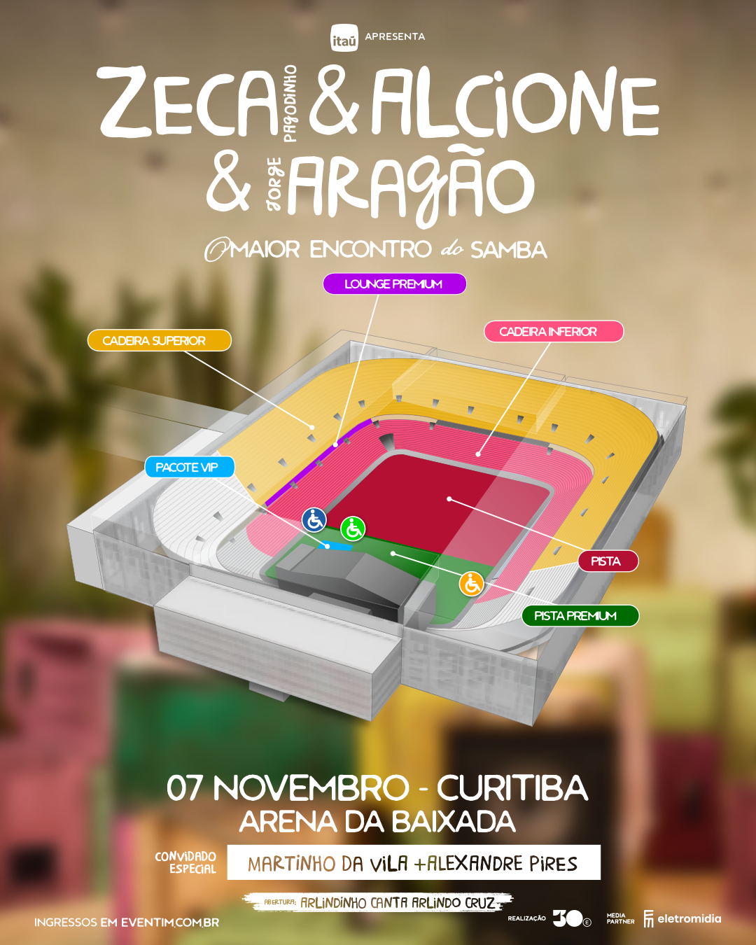 Mapa do Arena Da Baixada 