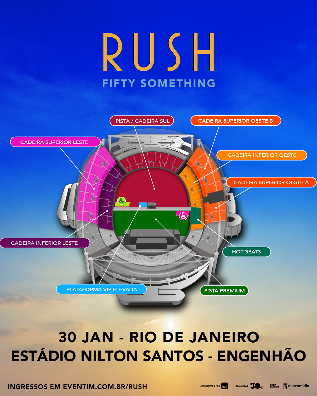 Mapa do Estádio Nilton Santos
