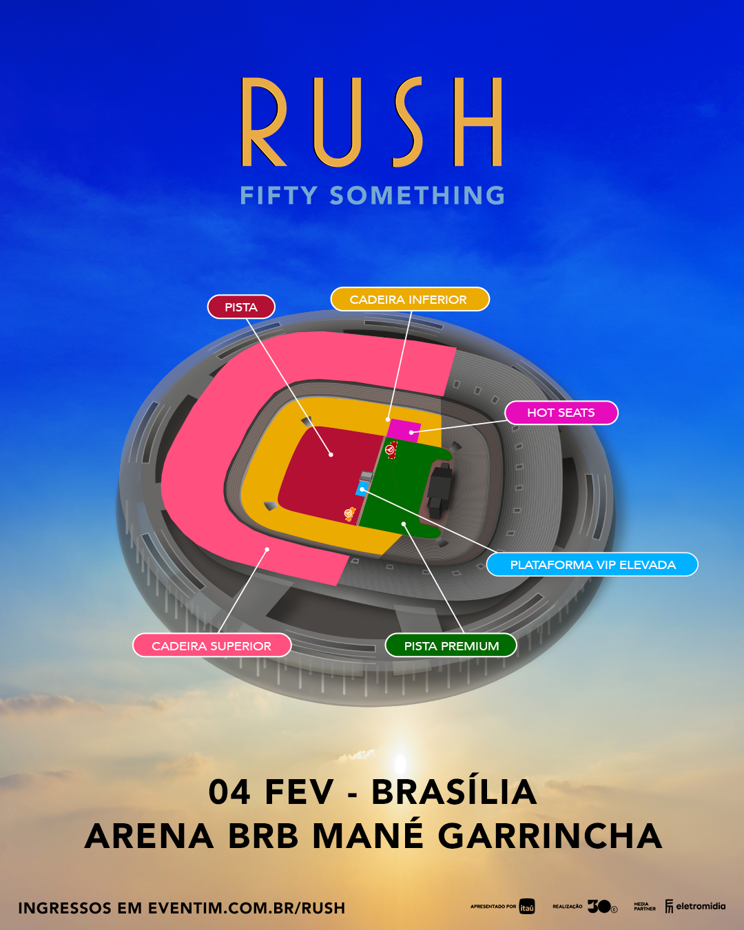 Mapa do Arena Brb Mané Garrincha
