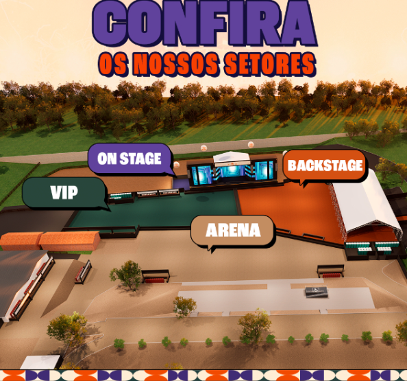 Mapa do Parque de Exposições Conta Dinheiro